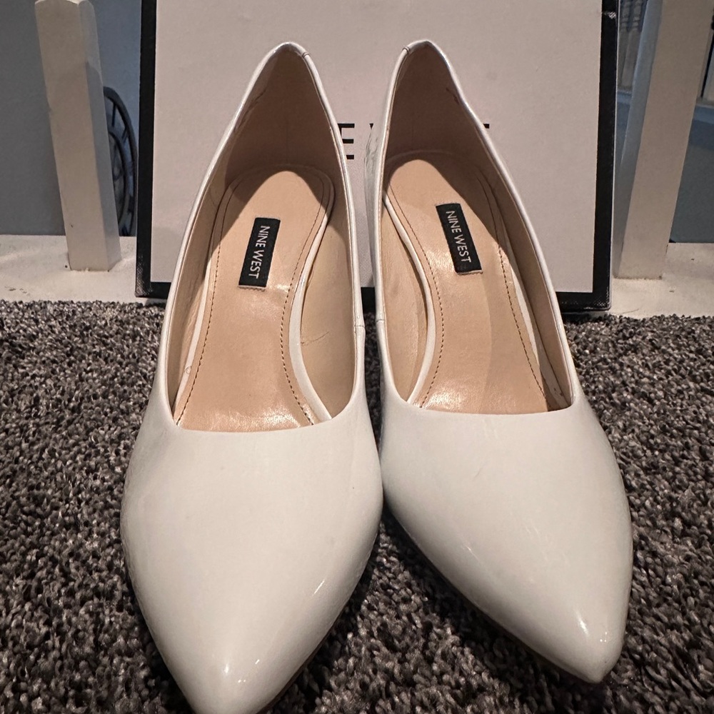 Nine West White Heels